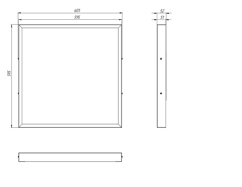 ОФИС IP 54 УНИВЕРСАЛ 38 Вт CRI 90 600х600